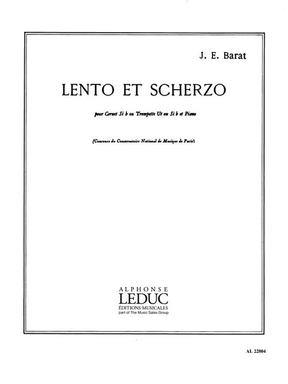 Lento Et Scherzo | Jacques Barat | Cornet