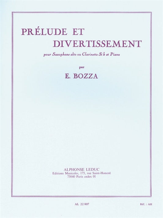 Prélude et Divertissement | Eugène Bozza | Saxophone
