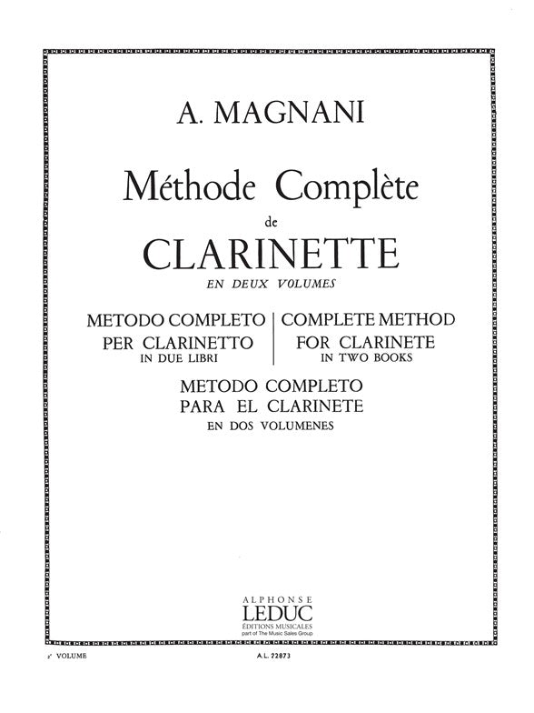 Méthode complète Vol.2 | Aurelio Magnani | Clarinette