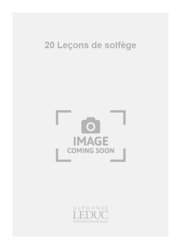 20 Leçons de solfège | Jeanine Rueff | Livre | AL22902