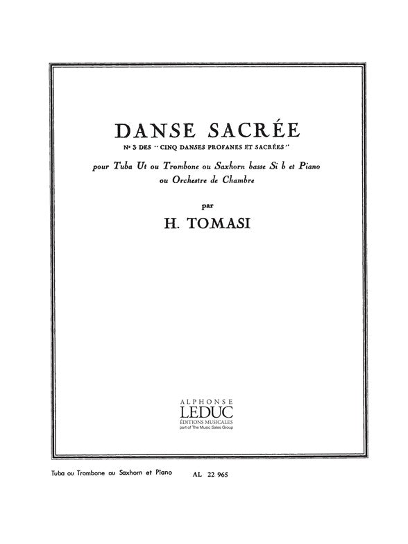 Danse sacrée - No. 3 des "Cinq Danses Profanes" | Henri Tomasi