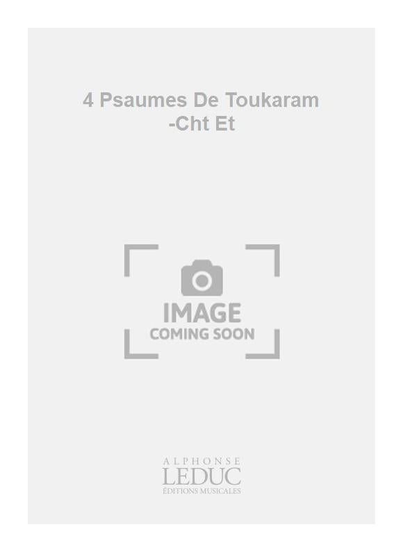 4 Psaumes De Toukaram -Cht Et | Jacques Charpentier | Voix