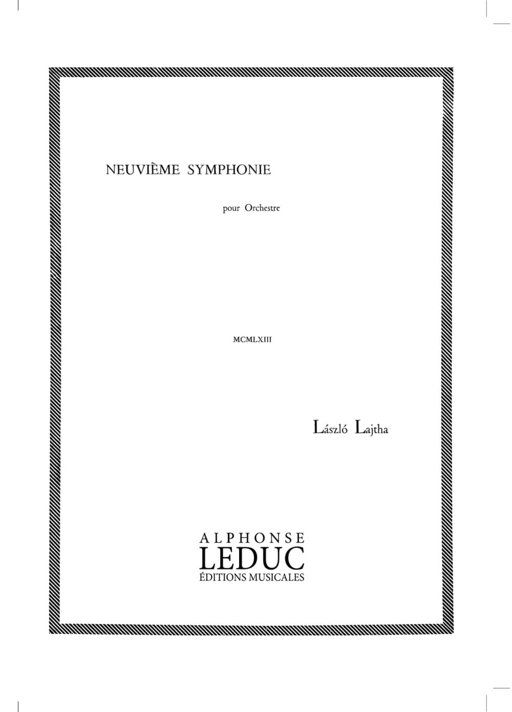 Symphonie N09 Op67 | Laszlo Lajtha | Orchestre