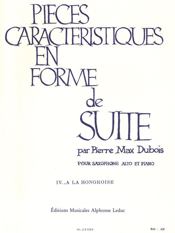Pièces Caractéristiques 4 En Forme De Suite Op.77 | Pierre-Max Dubois