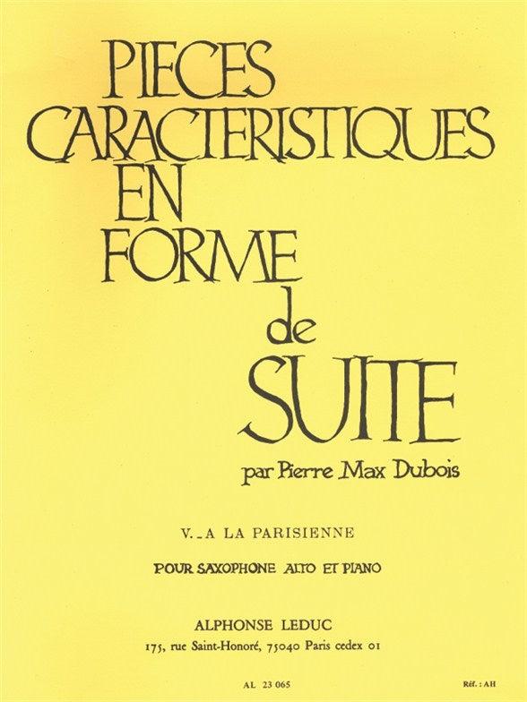Pièces Caractéristiques 5 En Forme De Suite Op.77 | Pierre-Max Dubois