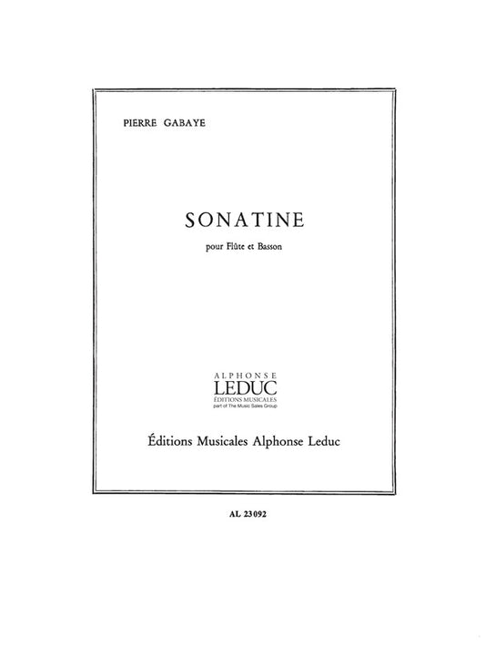 Sonatine | Gabaye | Flûte