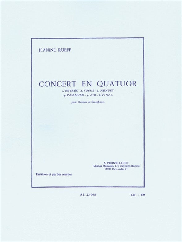 Concert En Quatuor | Jeanine Rueff
