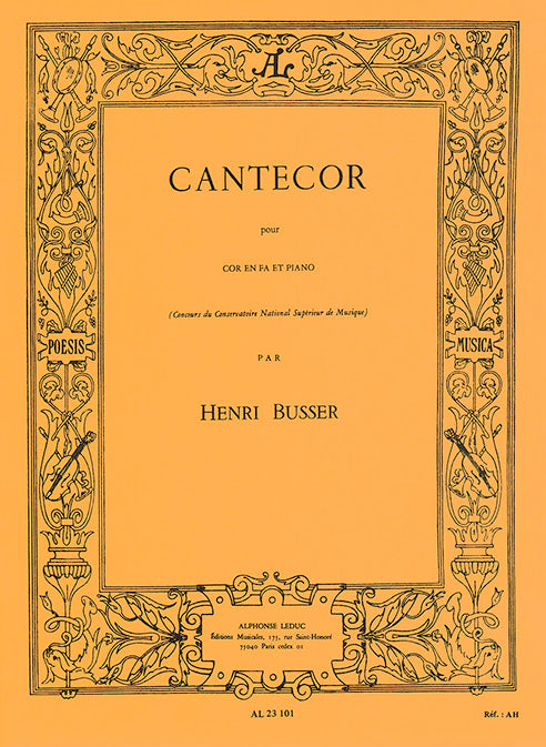 Cantecor Cor En Fa Et Piano | Henri Büsser | Cor