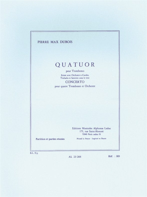 Quatuor | Pierre-Max Dubois