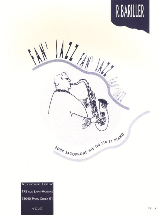 Fan'jazz de Robert Bariller, Partition pour saxophone alto et Piano