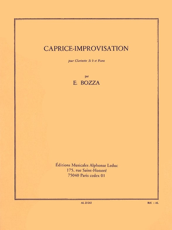 Caprice-Improvisation | Eugène Bozza | Clarinette