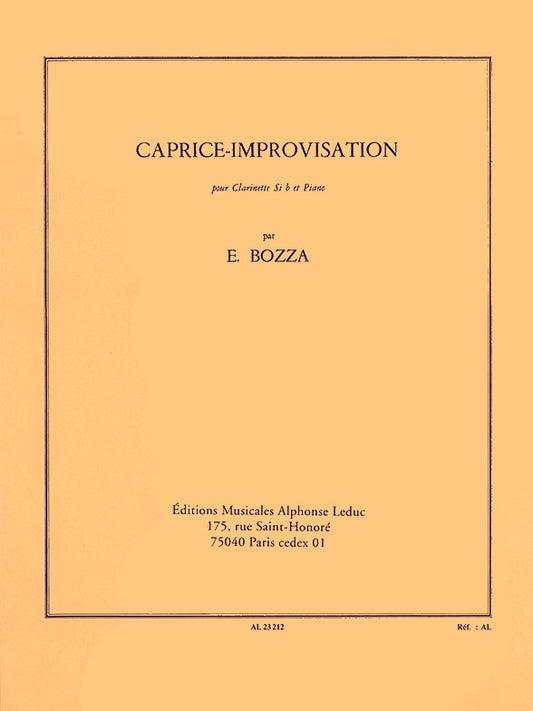 Caprice-Improvisation | Eugène Bozza | Clarinette