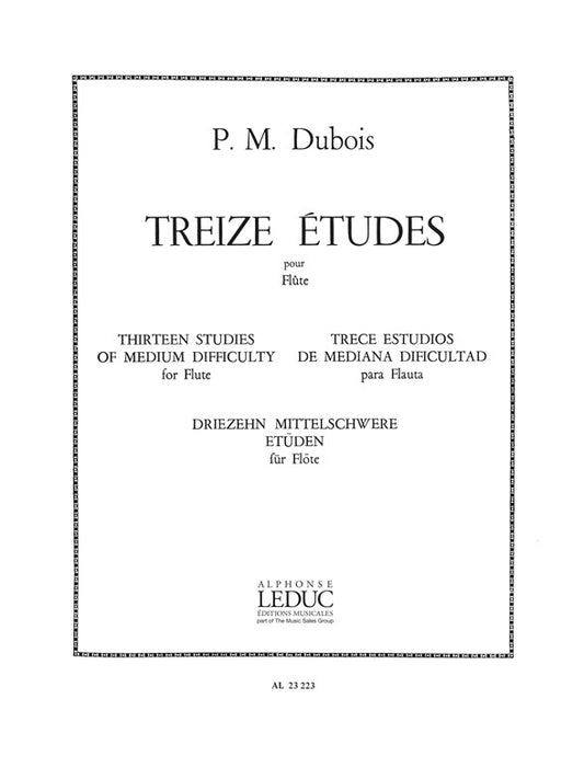 13 Études de moyenne Difficulté | Pierre-Max Dubois | Flûte