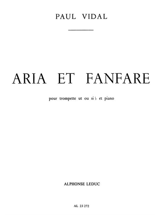 Aria et Fanfare | Paul Vidal | Trompette