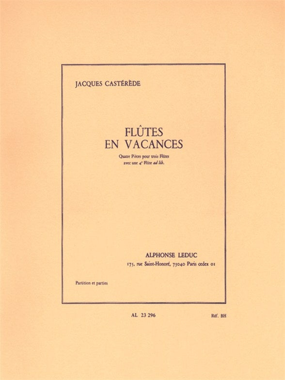 Flûtes en Vacances | Jacques Castérède
