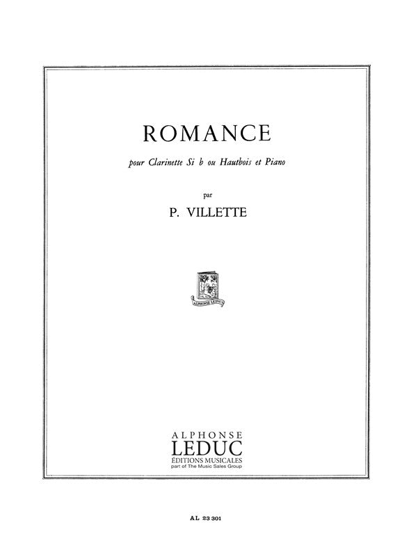 Pierre Villette: Romance Op.30 | Clarinette