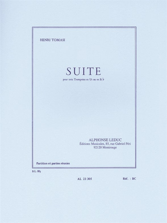 Suite pour trois trompettes | Henri Tomasi