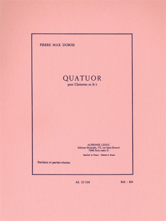 Quartuor | Dubois | Quatuor de clarinettes