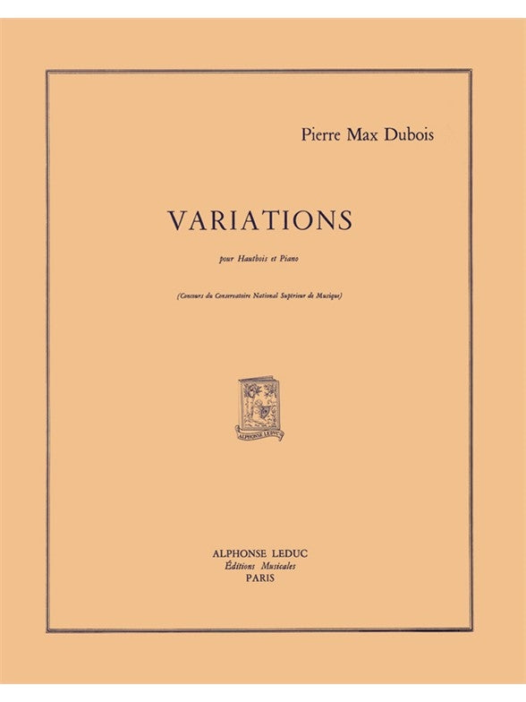 Variations, pour hautbois et piano | Pierre-Max Dubois