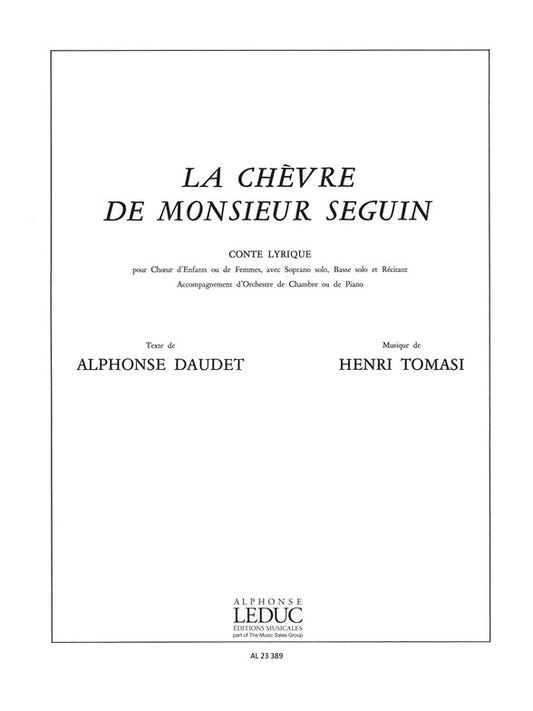 La Chèvre de M. Seguin - voix de femme et piano | Henri Tomasi
