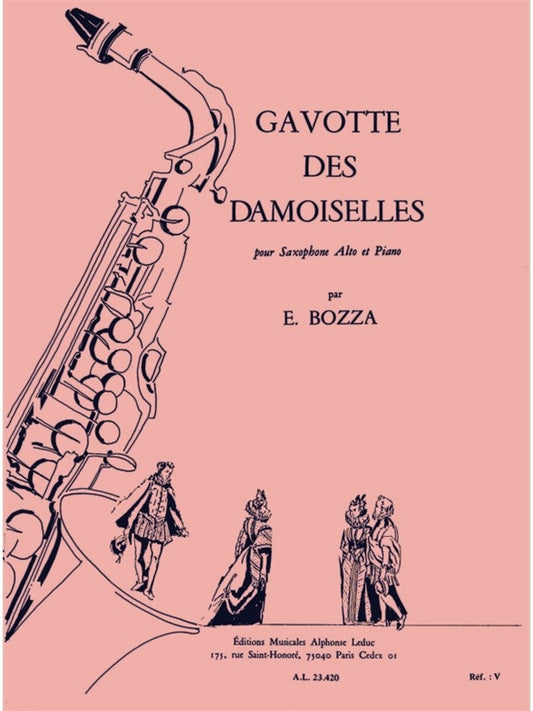 Gavotte Des Damoiselles de Eugène Bozza, Livre pour saxophone en mi bémol et Piano
