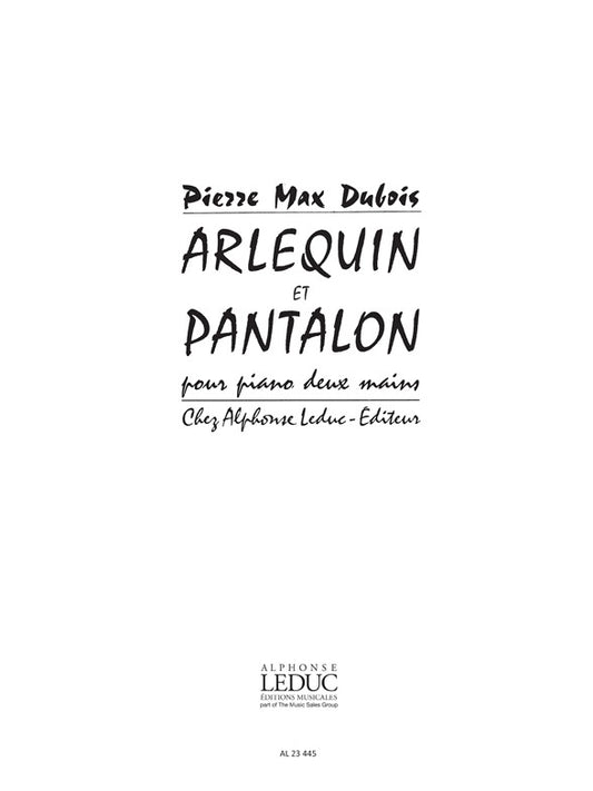 Arlequin et Pantalon | Pierre-Max Dubois | Piano