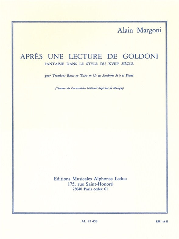 Après Une Lecture De Goldoni | Alain Margoni | Trombone