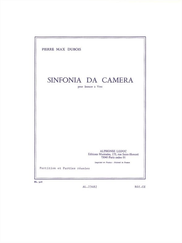 Sinfonia Da Camera | Pierre-Max Dubois | Flûte