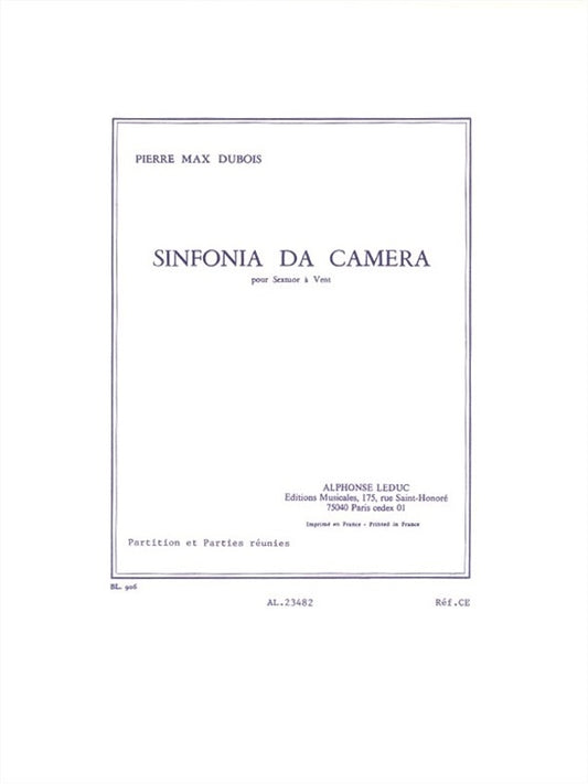 Sinfonia Da Camera | Pierre-Max Dubois | Flûte