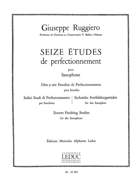 16 Études Perfectionnement | Giuseppe Ruggiero | Saxophone