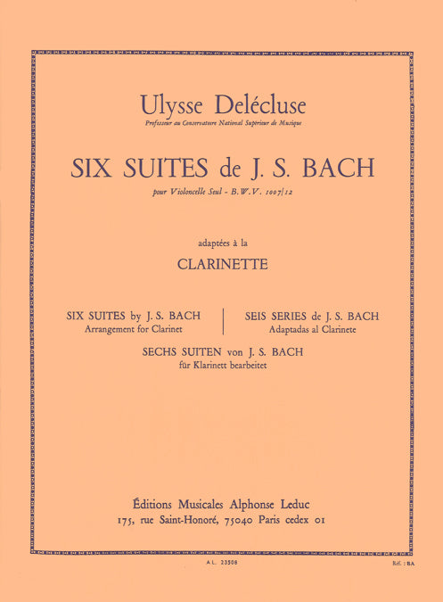 6 Suites BWV1007-1012 | Johann Sebastian Bach | Clarinette