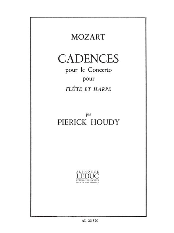 Cadences de P. Houdy pour le Concerto pour flûte et harpe | Wolfgang Amadeus Mozart