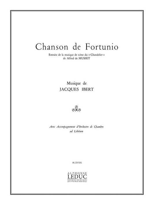 Chanson de Fortunio | Jacques Ibert | Voix