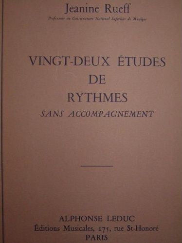 22 Études de Rythme | Jeanine Rueff