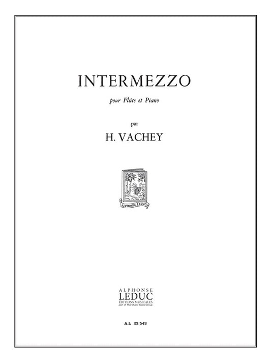 Intermezzo de Henri Vachey, Livre pour flûte et Piano