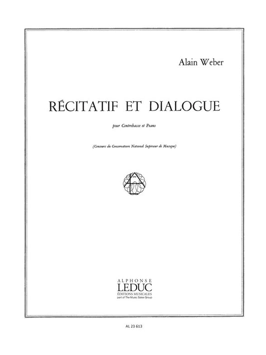 Récitatif et Dialogue | A. Weber | Contrebasse