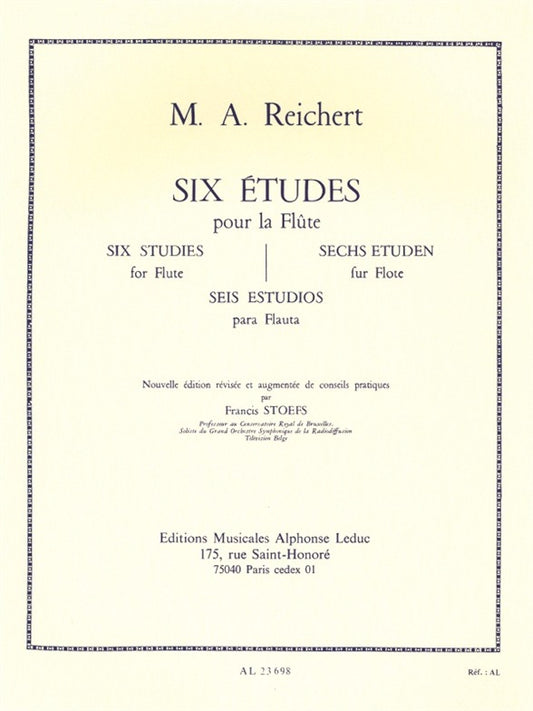 6 Études | Mathieu André Reichert | Flûte
