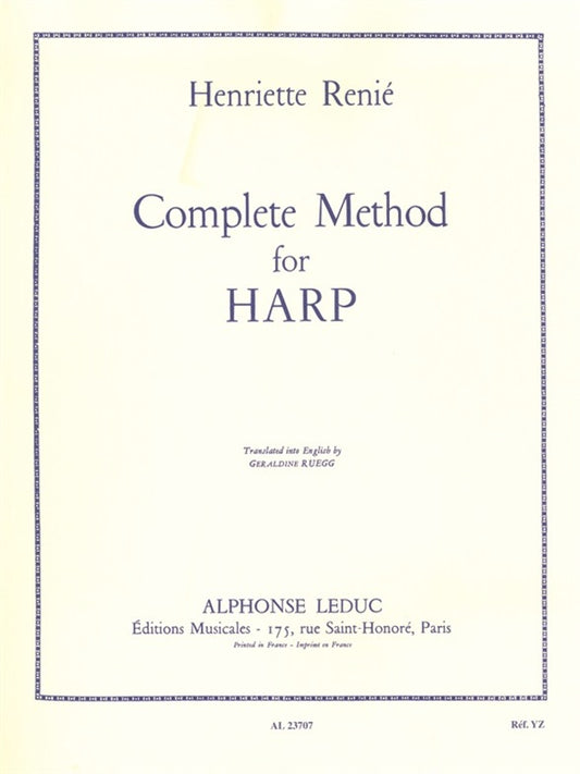 Méthode complète pour harpe, vol. 1 | Henriette Renié
