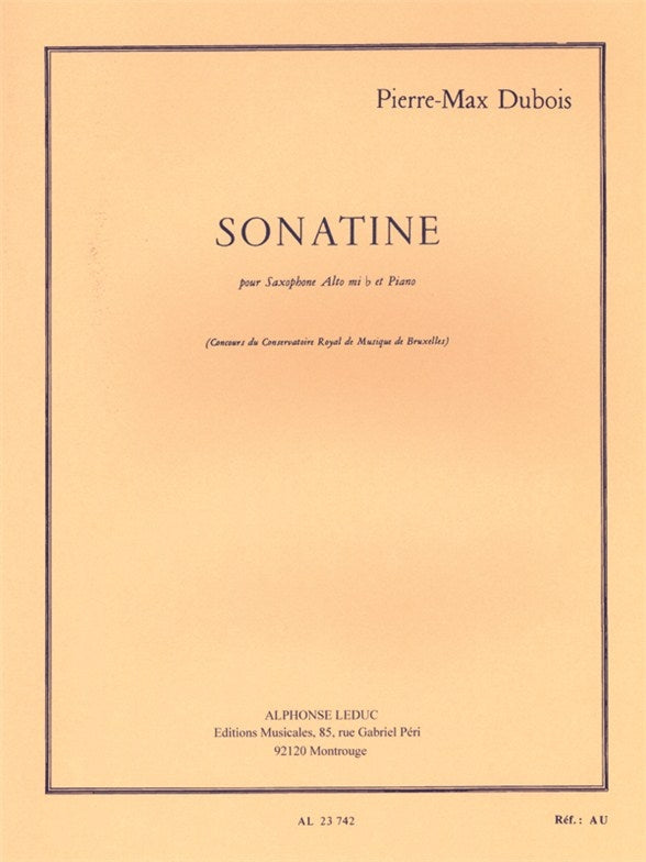 Sonatine pour saxophone alto et piano | Pierre-Max Dubois