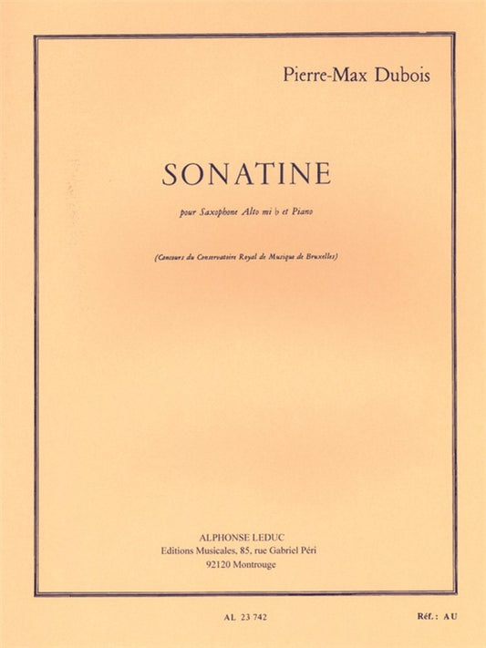 Sonatine pour saxophone alto et piano | Pierre-Max Dubois