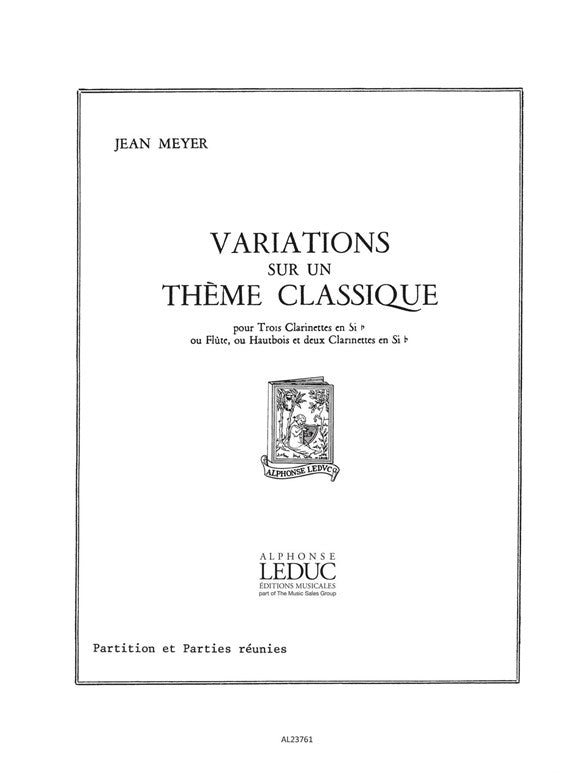 Jean Meyer: Variations sur un Thème classique | Flûte