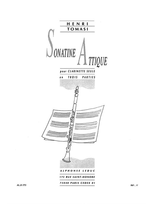 Sonatine Attique | Henri Tomasi | Clarinette