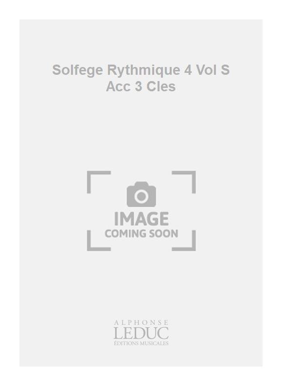 Solfège Rythmique 4 Vol S Acc 3 Cles | Cardin | Livre | AL23809