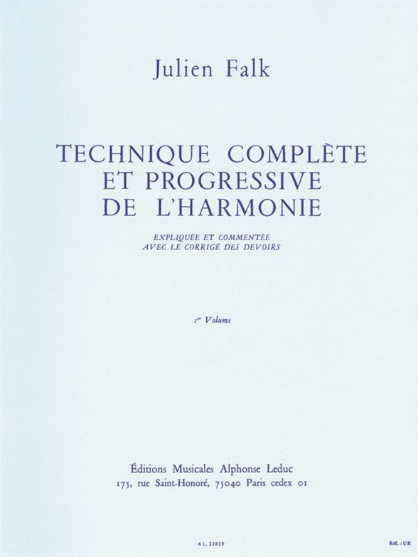 Technique complète et progressive de l'Harmonie | Julien Falk | Livre | AL23829