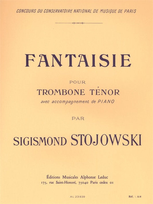 Fantaisie de Sigismond Stojowski, Livre + partie(s) séparée(s) pour trombone et Piano