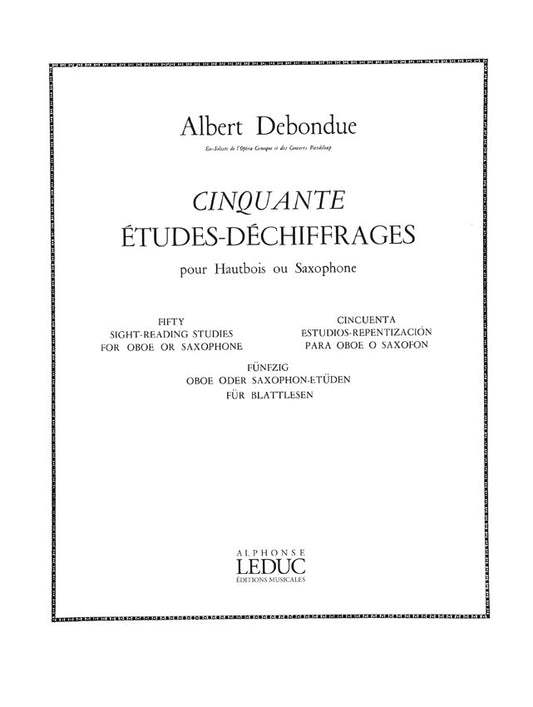 50 Études-Déchiffrages | Albert Debondue | Hautbois