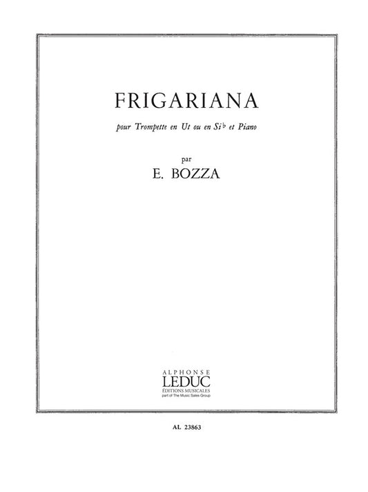 Frigariana de Eugène Bozza, Livre pour trompette et Piano