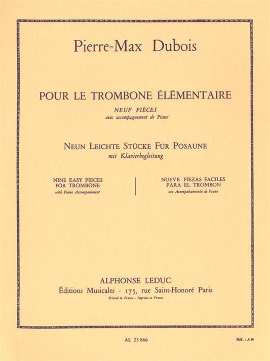 Pour Le Trombone Elémentaire | Pierre-Max Dubois