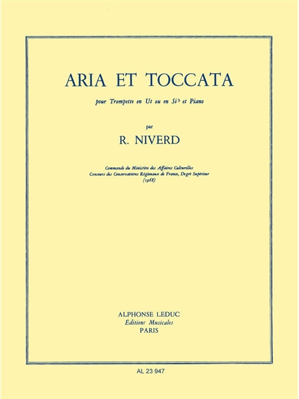 Aria Et Toccata | Niverd | Trompette