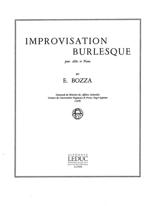 Improvisation burlesque | Eugène Bozza | Alto